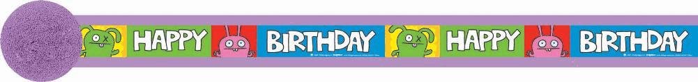 Adorable Ugly Doll™ Birthday Party Crepe Streamer Decoration - 30 Feet Paper Streamers for Kids Birthday Decorations, Baby Showers & Festive Celebrations
