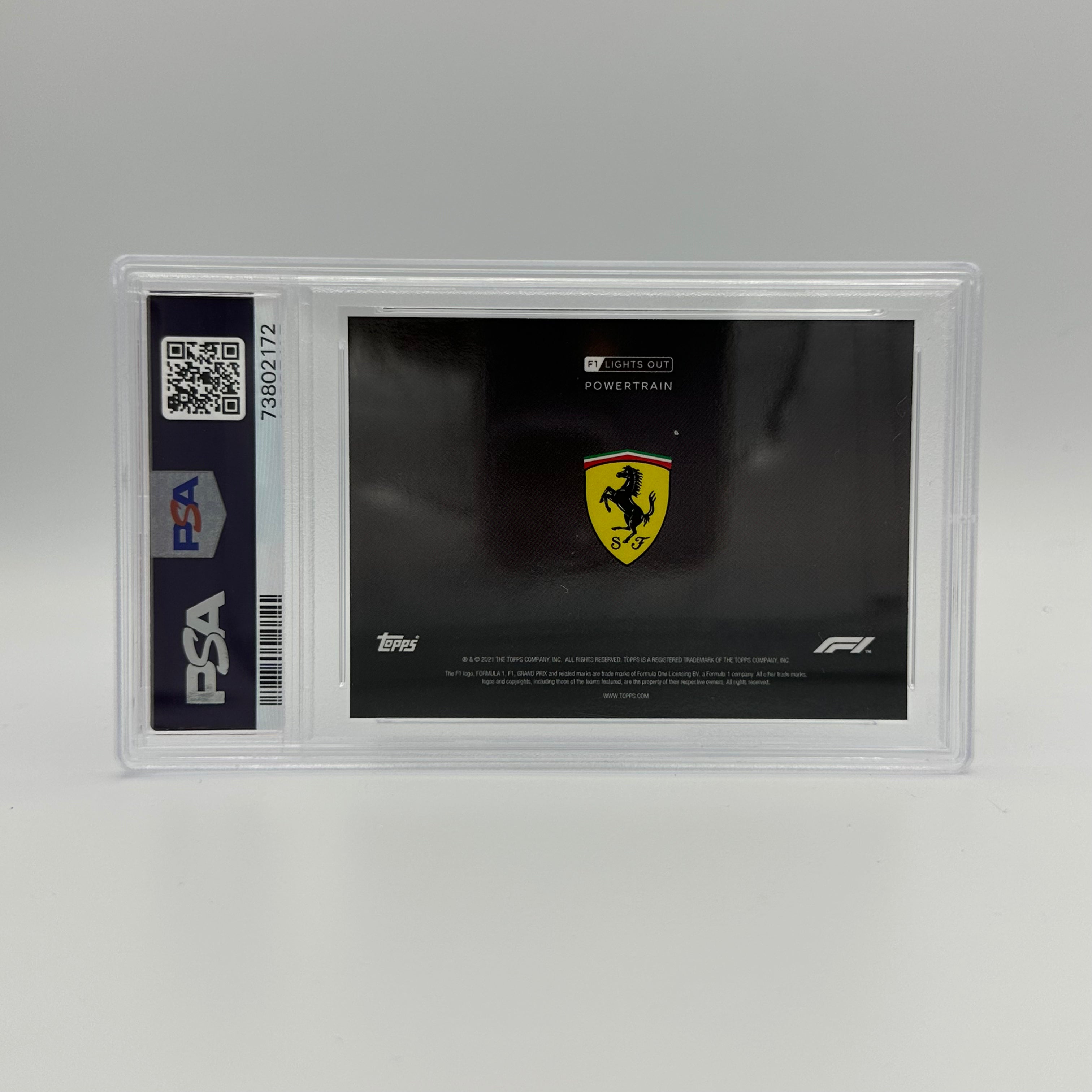 PSA 9 Graded 41/99 Scuderia Ferrari Powertrain Blue - Rare Collectible for Racing Fans & Display in Home or Office