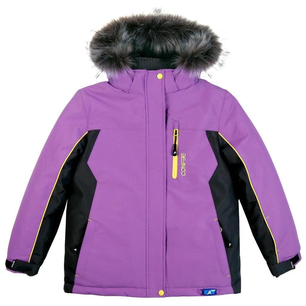Conifere Girls Purple Aesthetic Snowsuit Set - Winter Warm Snow Outfit for Toddler Girls | Outdoor Play, Skiing, Snowboarding & Cold Weather Protection