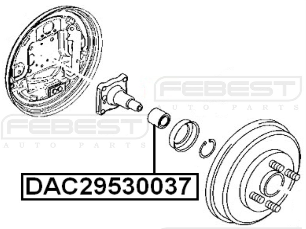 Rear Wheel Bearing 29X53X37 Compatible with Ford F150 F250 F350 - Replacement for OEM 1212547 - Perfect for Off-Roading, Towing & Heavy-Duty Use