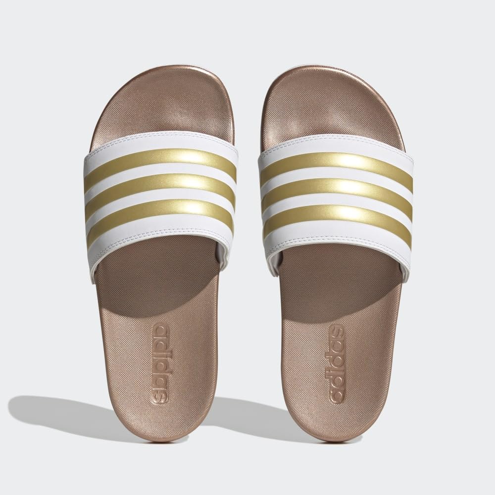 **Adidas Women's Adilette Comfort Slides - Lightweight & Cushioned Sandals for Pool, Beach, Gym & Lounge**