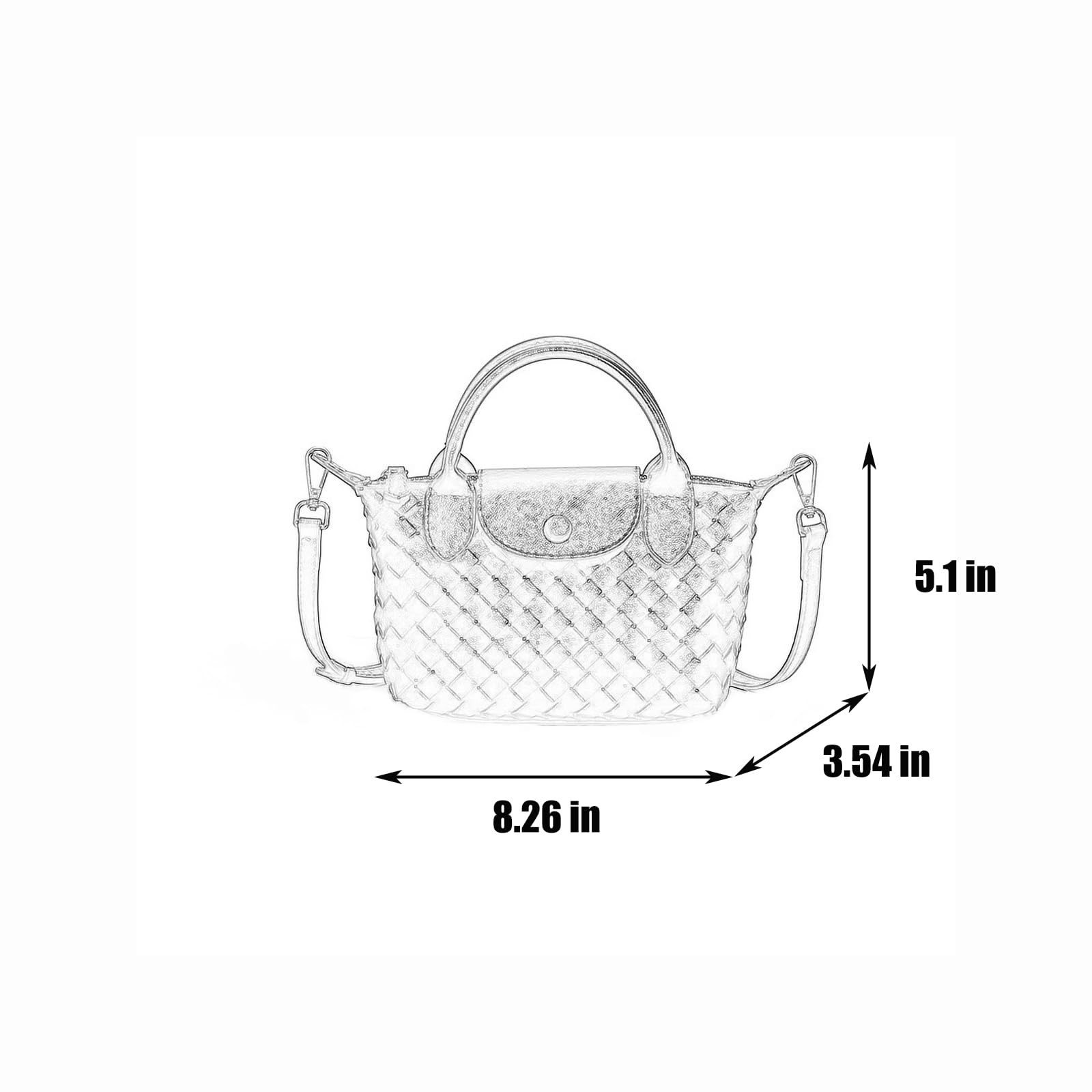 Mini Braided Leather Women's Top Handle Handbag - Small Luxury Satchel for Travel, Work & Everyday Use
