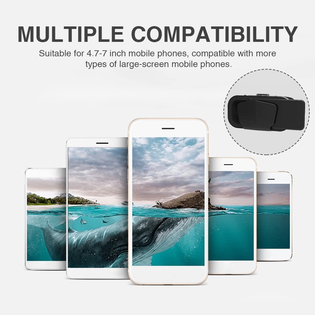 GEZICHTA 3D VR Headset Virtual Reality Glasses - 360° Panoramic View, Anti-Blue Light, Adjustable Pupil Distance & IPD - HD Immersive VR Goggles for Movies, Gaming, Education & Virtual Tours (Black)