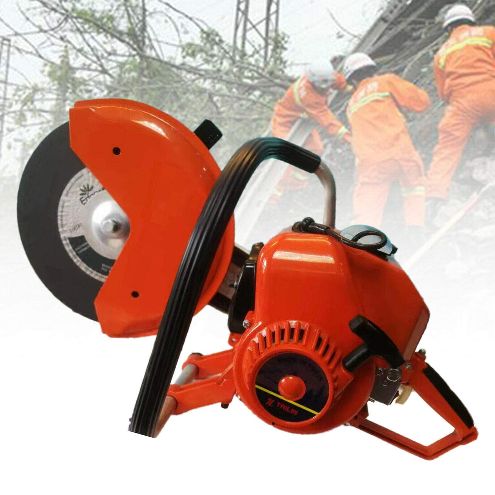 150mm Petrol Demolition Saw - Manual Start Concrete Cutter with 10000 RPM for Road & Stone Cutting | Heavy-Duty Construction & Demolition Tool for Professionals