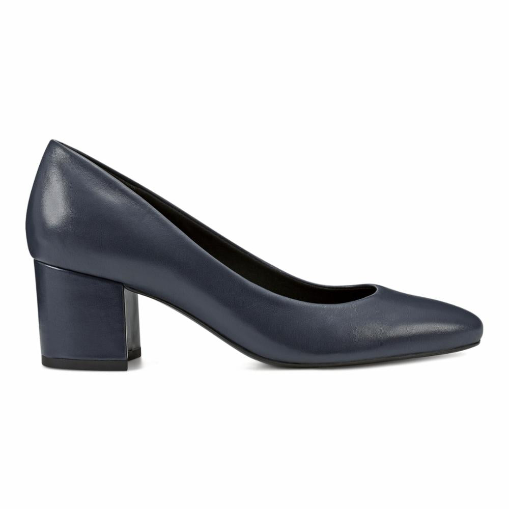 Easy Spirit Women's Cosma Blue M Slip-On Sneakers - Comfortable Walking Shoes for Women - Perfect for Travel, Work & Everyday Wear