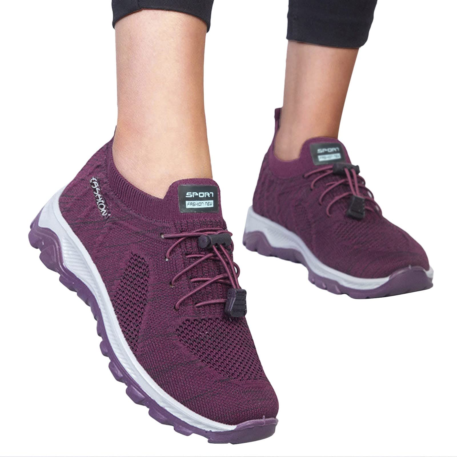 **Women's Platform Sneakers - Breathable Mesh Running Shoes with Soft Sole for Casual Walking, Jogging & Fitness | Indoor & Outdoor Athletic Shoes for Women**    *(Perfect for Gym, Workouts, Daily Wear & Light Sports)*