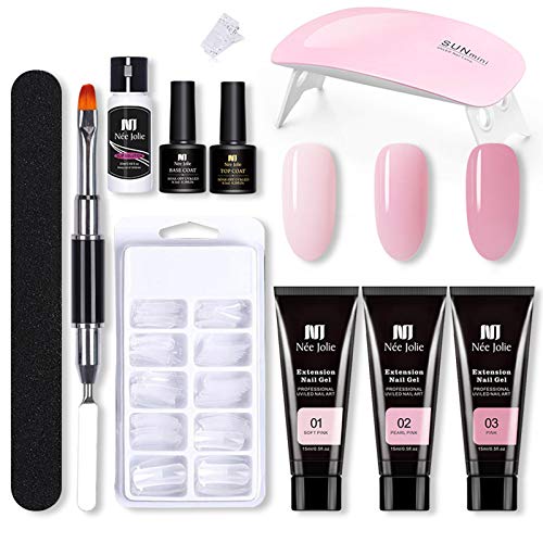 Professional LED Gel Nail Polish Kit with UV Lamp - 3 Colors (15ml) Including Base & Top Coat - Salon Quality Manicure Set for Home & Nail Art | Perfect for DIY Nails, Parties & Gift Giving