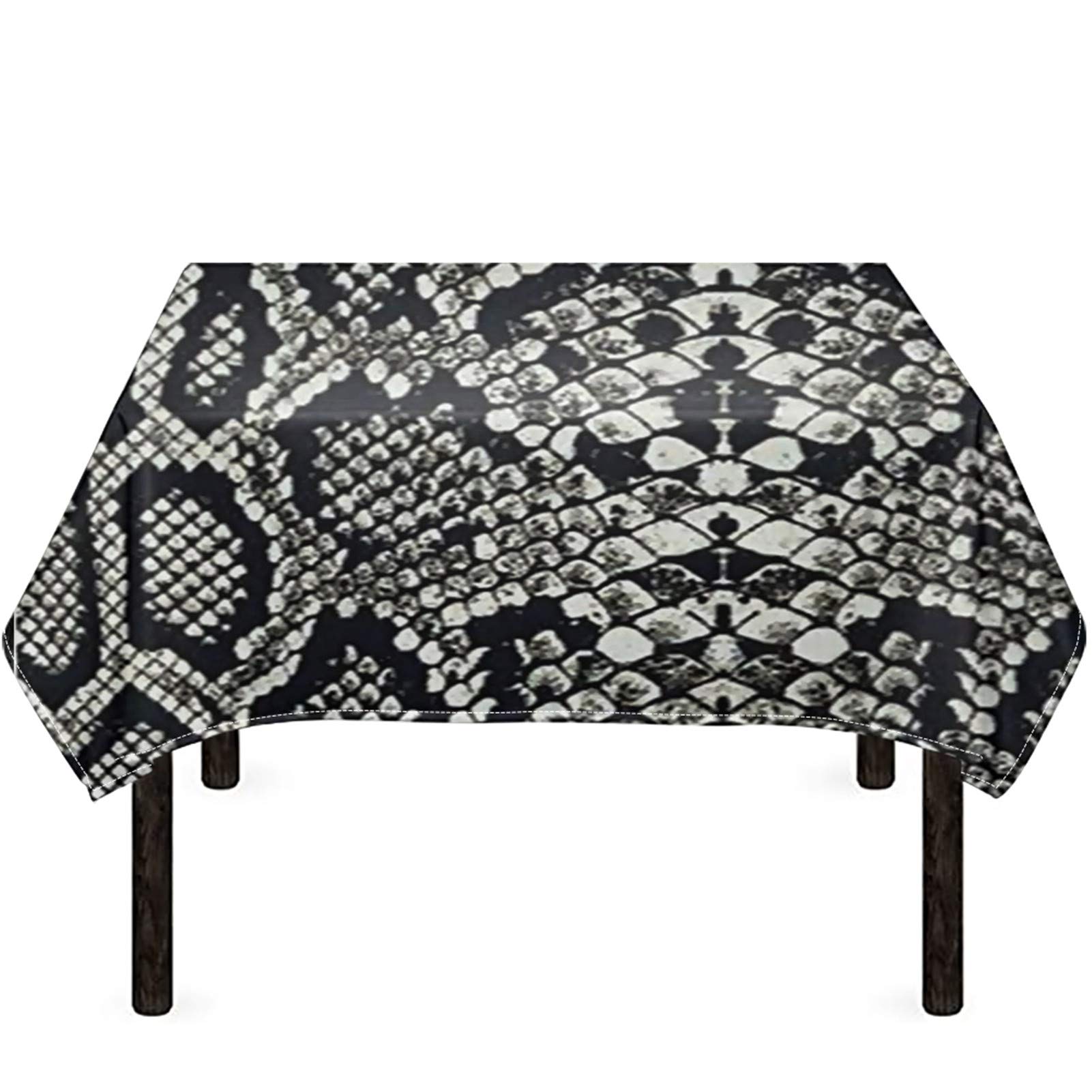 Premium Snake Skin Print Tablecloth - Waterproof, Heat-Resistant, Washable - 60