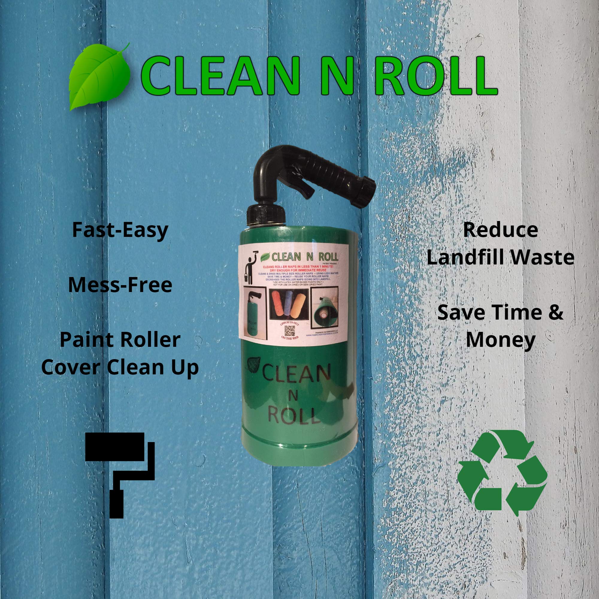 9 Inch Paint Roller Cleaner Tool - Efficient Paint Roller Nap & Sleeve Cleaner with Hose Attachment for Less Mess - Perfect for DIY Painting Projects & Professional Use
