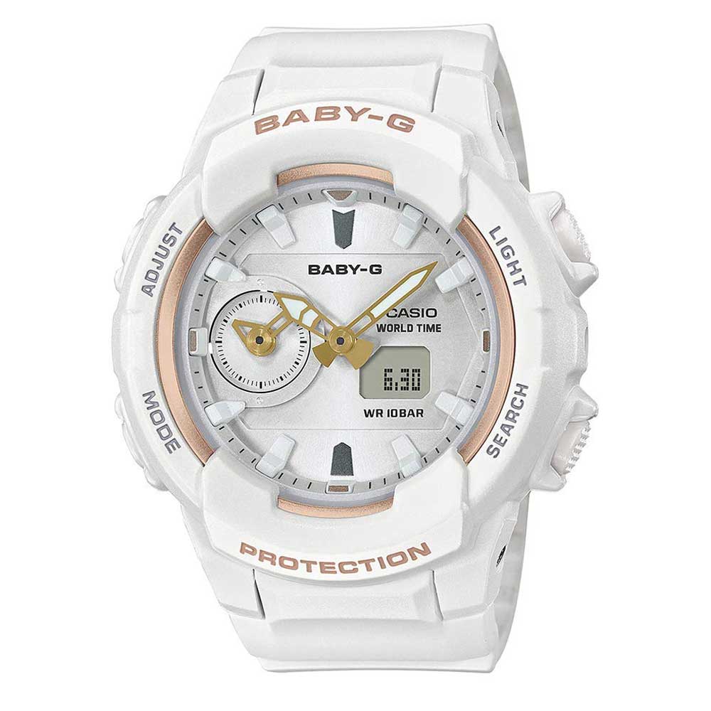 CASIO BABY-G BGA-230SA-7ADR Digital Quartz Watch for Women - White Resin Band, Shock Resistant, Water Resistant - Perfect for Sports, Fitness & Outdoor Activities