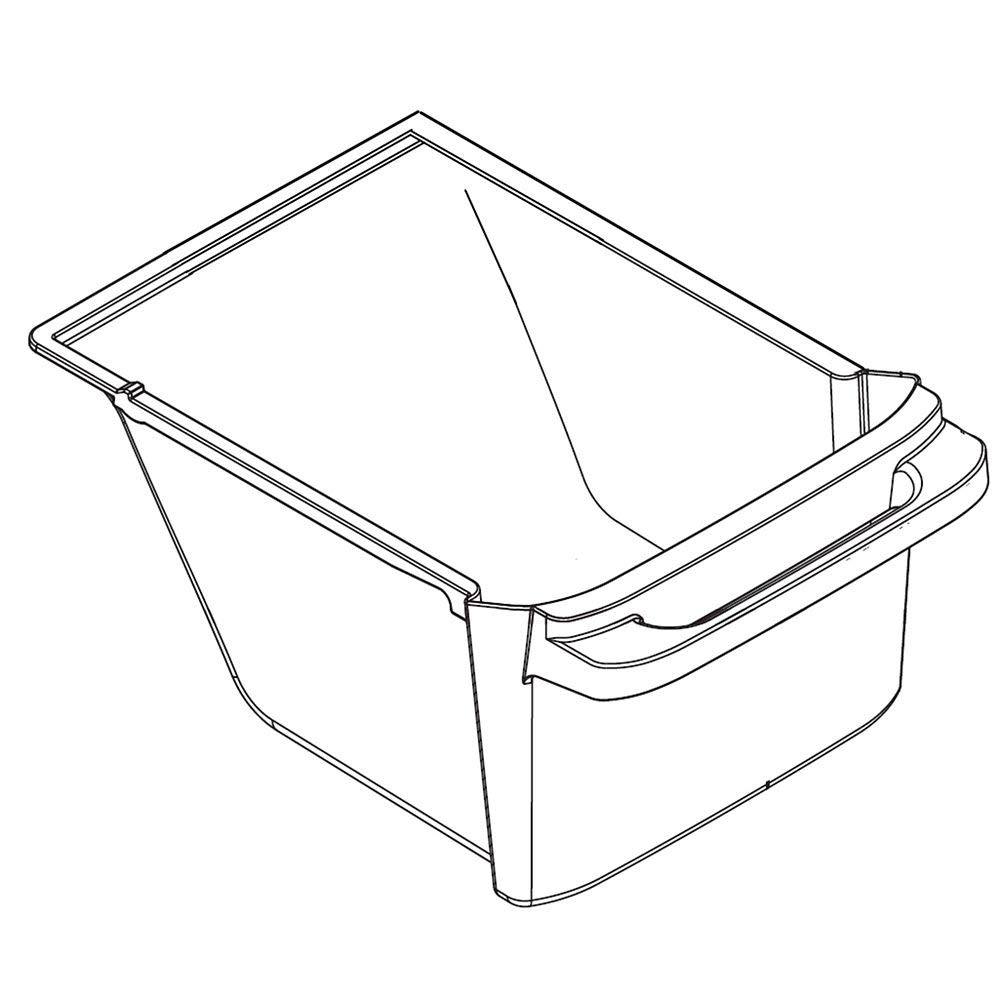Genuine LG MJS62633001 Refrigerator Crisper Drawer OEM Replacement Part - Perfect for LG Refrigerator Models, Organize Fruits & Vegetables Efficiently