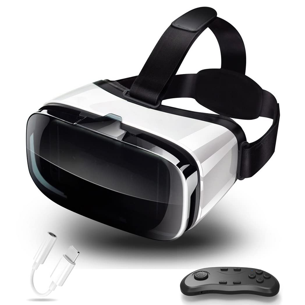 3D VR Headset with Bluetooth Controller - Compatible with iPhone 13 Pro Max/13 Pro/13/12/11, Samsung Galaxy S21, Huawei, Xiaomi Series - Immersive Virtual Reality Experience for Gaming, Movies & Education (Color: D, Size: iOS)