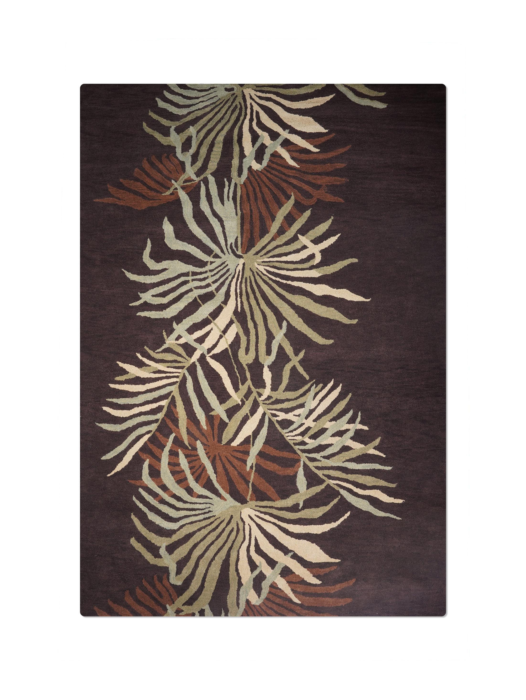 Bougainvillea Hand Tufted Rug - Soft Bohemian Area Rug for Living Room, Bedroom, Nursery - Non-Slip Floral Design Home Decor
