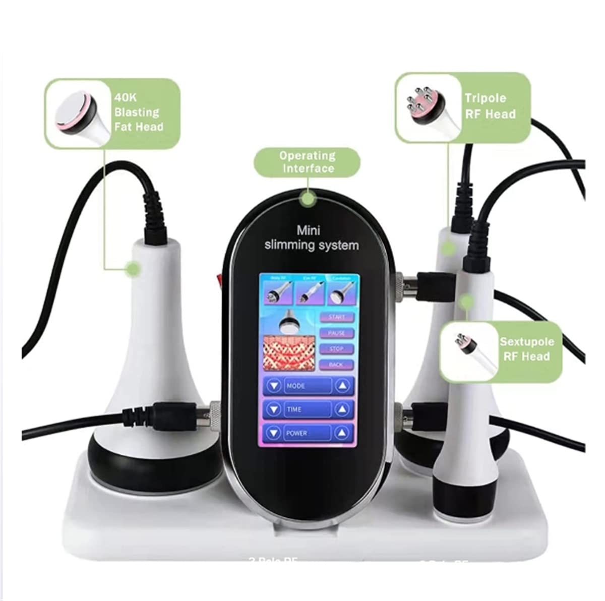 Portable 3-in-1 Cavitation Machine for Body Slimming & Skin Sculpting - Face, Waist, Thigh & Buttock Fat Reduction | Home Spa & Beauty Salon Use