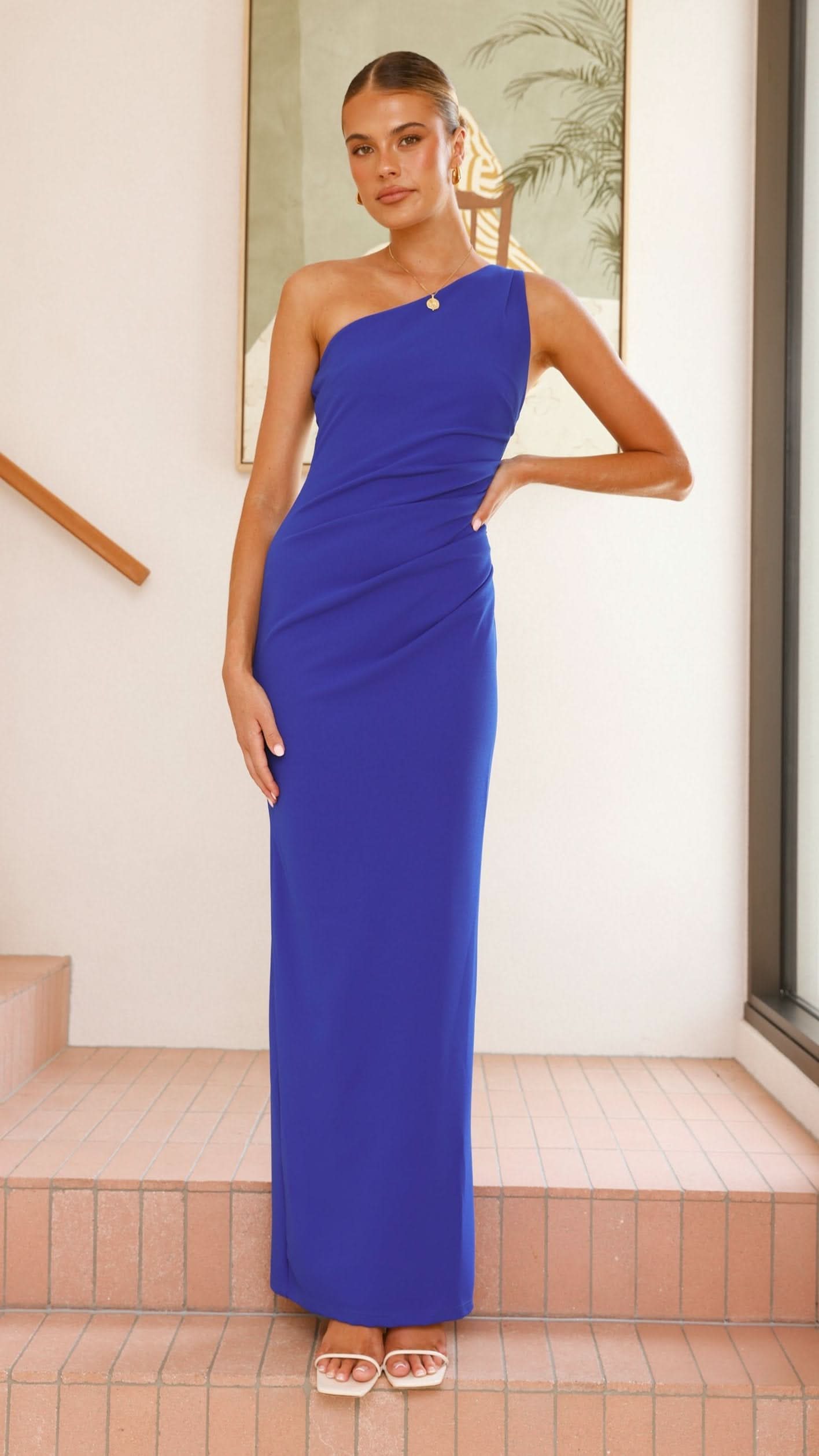 Cataleya Maxi Dress for Women - Elegant Cobalt Blue Flowy Summer Dress for Beach, Vacation & Casual Wear
