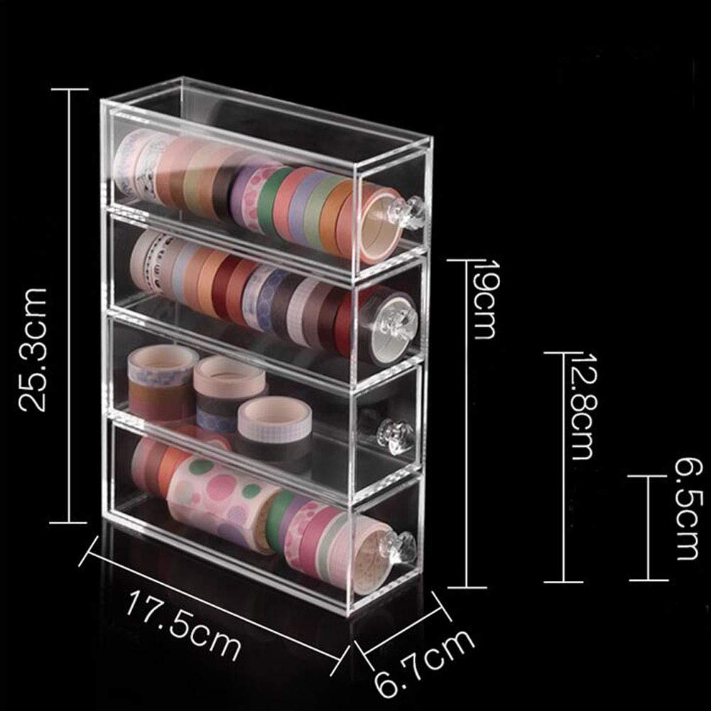 2-Drawer Clear Acrylic Organizer for Makeup & Crafts - Home & Office Use