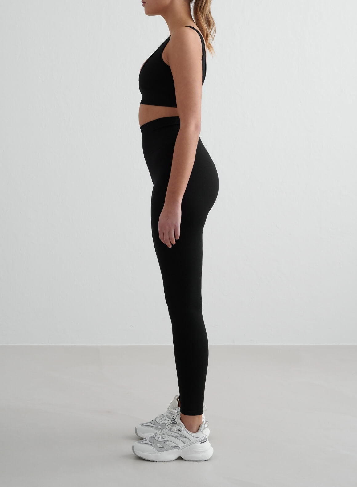 Black Shape Seamless Tights & Deep Cut Bra Set - Sexy Lingerie for Women | Perfect for Date Night, Valentine's Day & Boudoir Photography