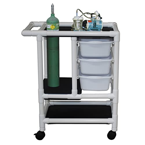 PVC Emergency Cart - Portable Medical Crash Cart for Hospitals & Clinics - Ideal for Emergency Response, Patient Transport & Medical Storage