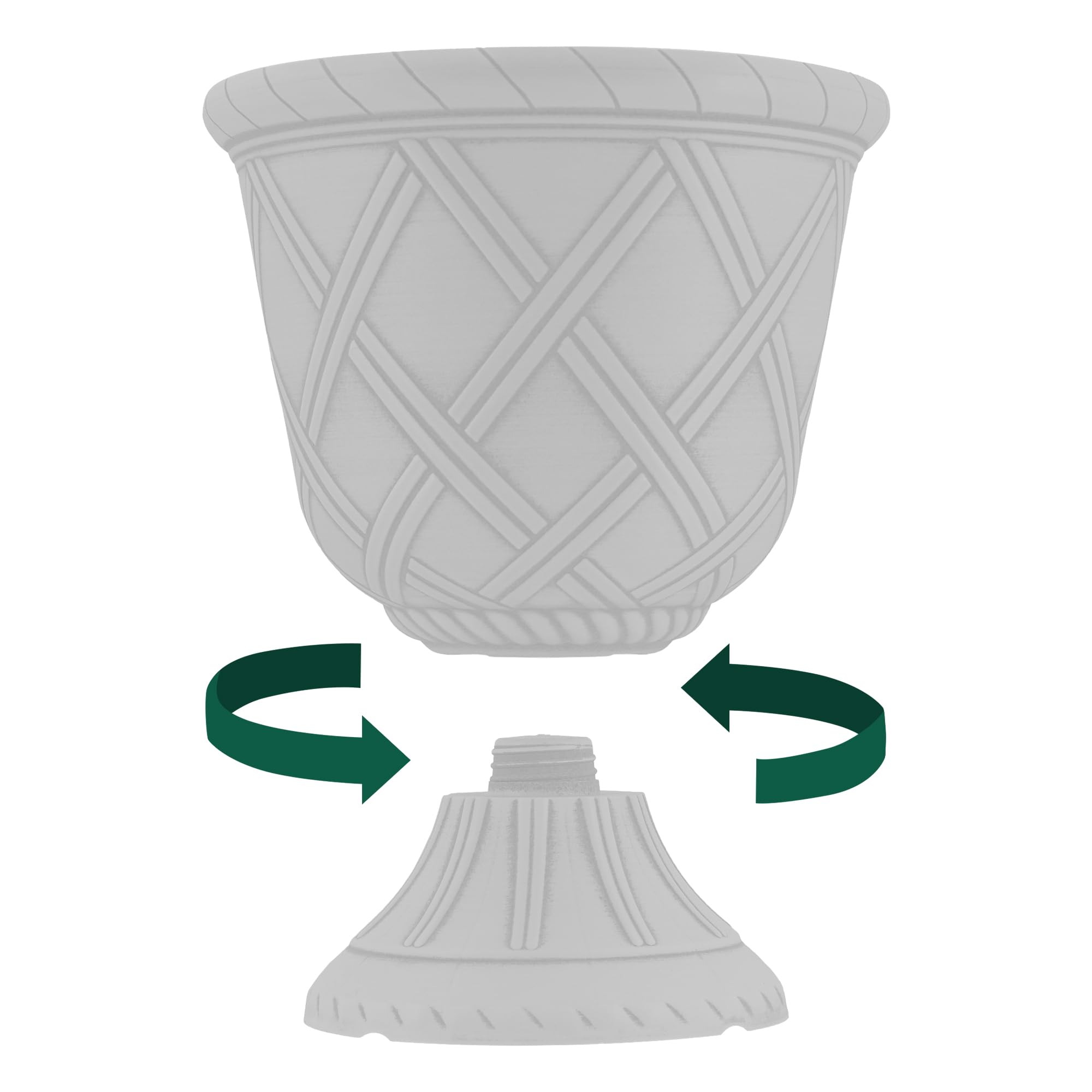 Arcadia Garden Products PL61GD Classic Gold Plastic Garden Urn Planter - Decorative Flower Pot for Indoor & Outdoor Plants, Patio, Balcony, and Garden Decor
