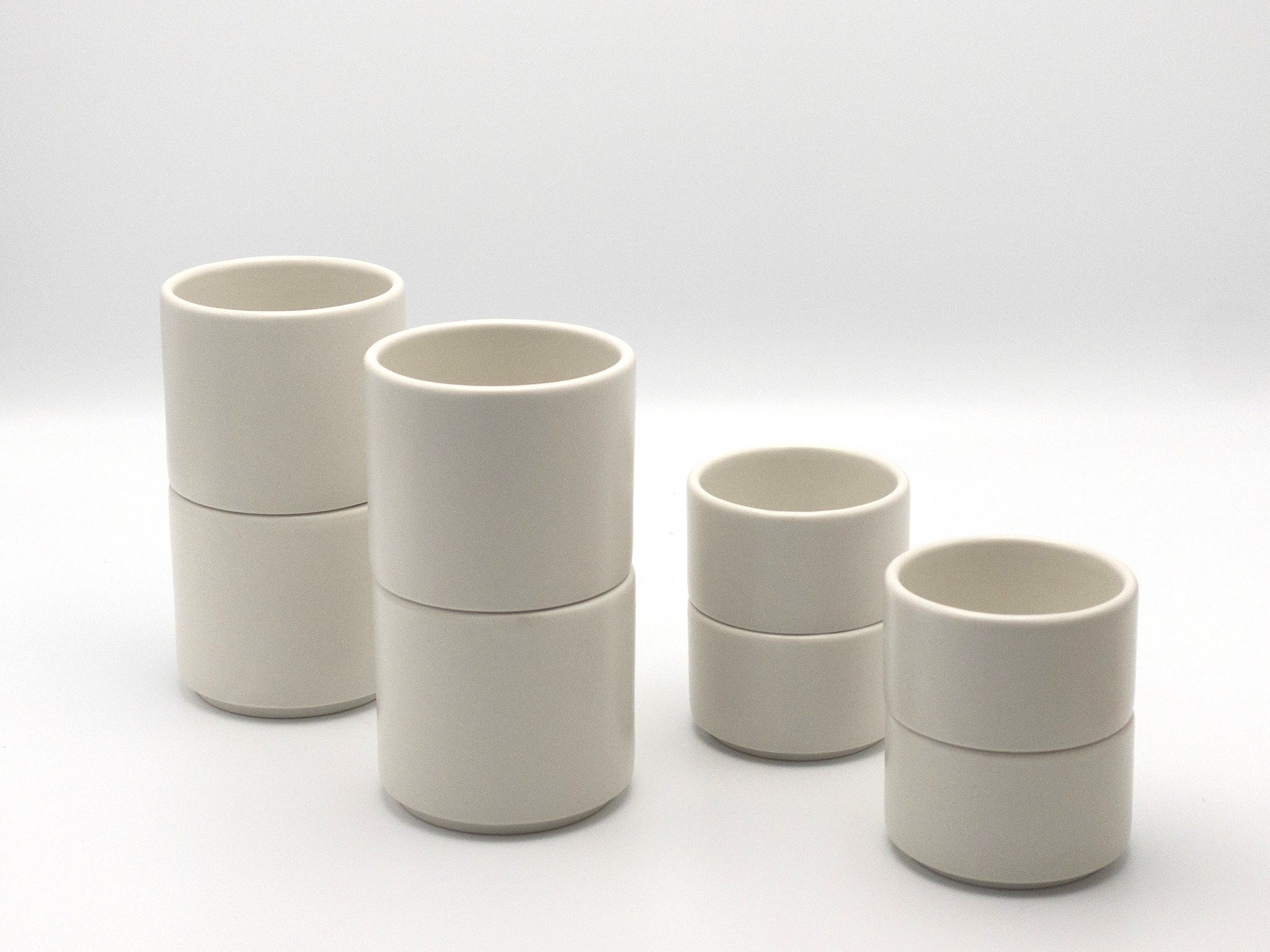 Premium Matte White Modern Latte Mugs Set of 4 - Elegant Coffee Cups for Home, Office & Cafe Use - Dishwasher & Microwave Safe