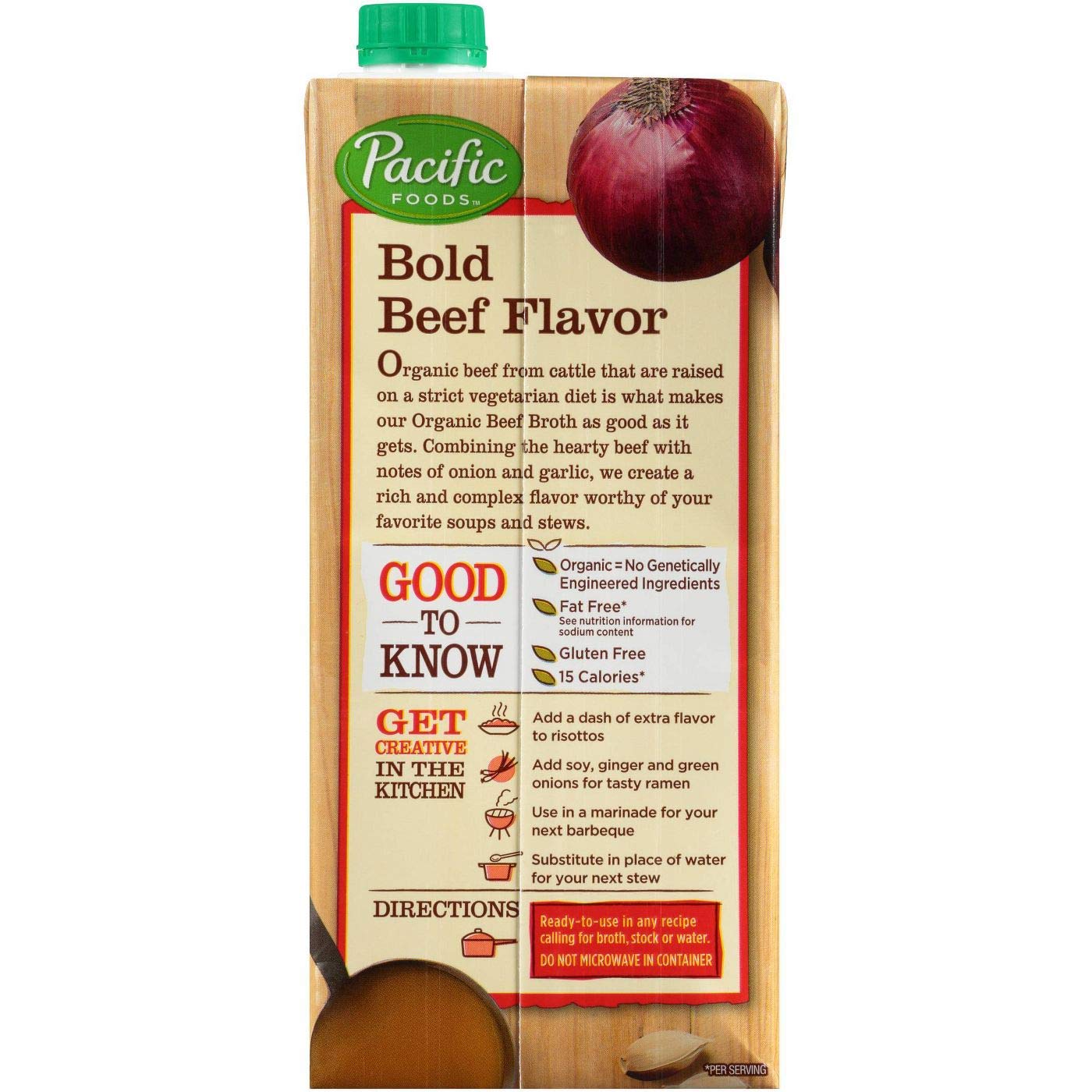 Pacific Foods Organic Gluten-Free Beef Broth - 6 Pack (32 fl oz Each) | USDA Certified | Keto & Paleo Friendly | Perfect for Soups, Stews & Cooking Recipes