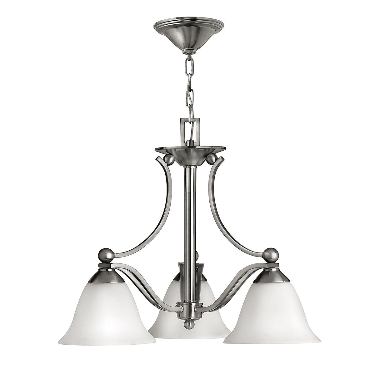 Bolla 3/5Lt Modern Ceiling Light Fixture - Brushed Nickel Finish for Living Room, Bedroom & Dining Room Lighting
