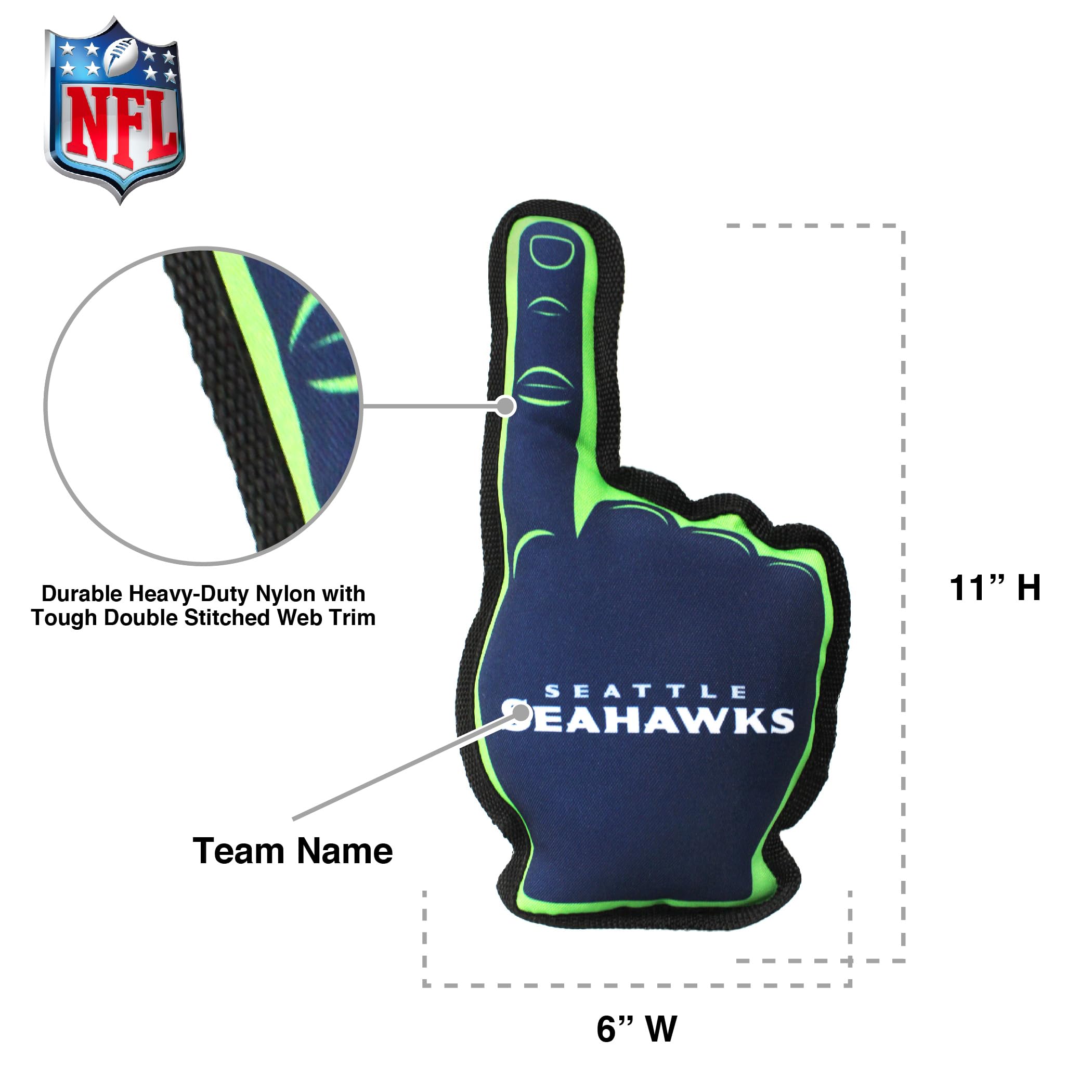 Pets First NFL Unisex Dog Toy - #1 Fan Chew Toy for Dogs, Perfect for Game Day & Playtime