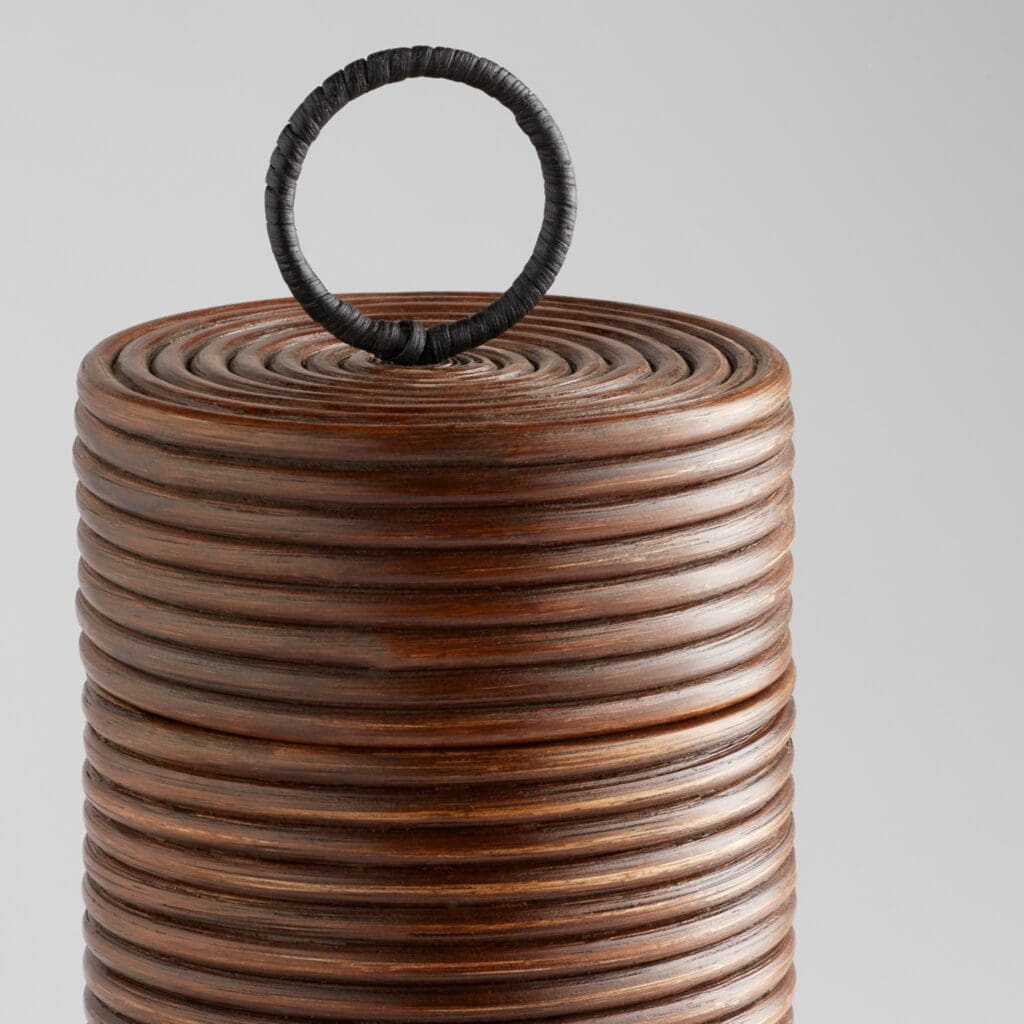 Cyan Design 11719 Papeete Large Brown Canister - Elegant Kitchen Storage for Flour, Sugar & Coffee | Perfect for Pantry Organization & Home Decor