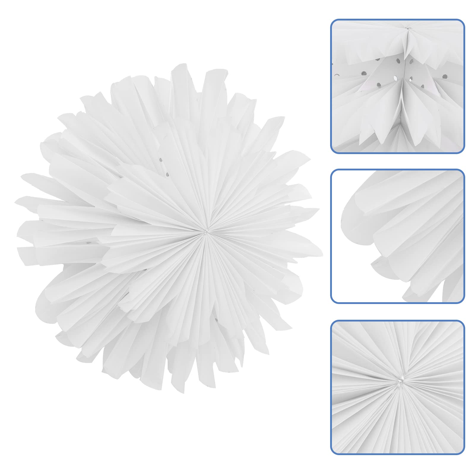 White Origami Hanging Lampshade DIY Puzzle Pendant Light - Modern Ceiling Chandelier & Decorative Paper Lamp for Living Room, Bedroom, Sofa