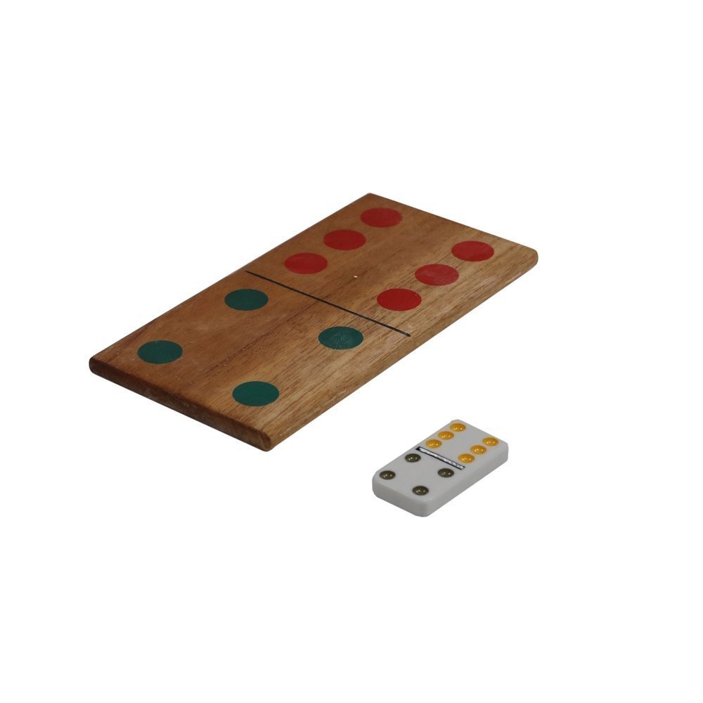 Jumbo Wooden Domino Set in Storage Bag - Giant Dominoes for Family Game Night, Outdoor Play & Classroom Math Activities