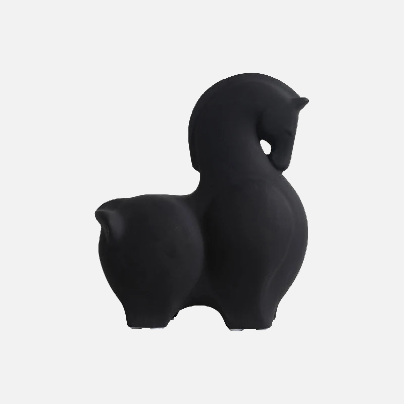 Handmade Safari Ceramic Sculpture - African Wildlife Decor for Home & Office - Perfect for Living Room, Bookshelf, or Desk Display