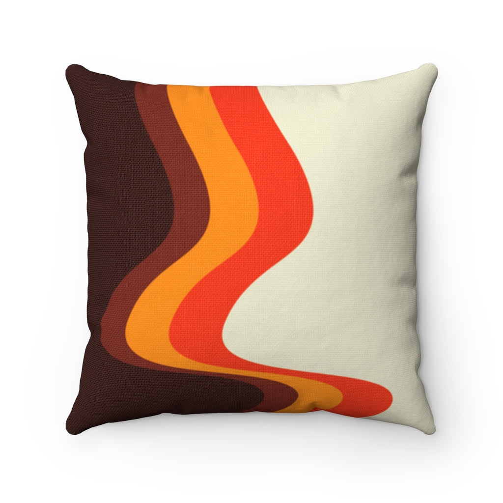 Retro Groovy Throw Pillow Cover Set - Soft Spun Polyester Square Decorative Cushion for Living Room, Bedroom, Sofa & Home Decor