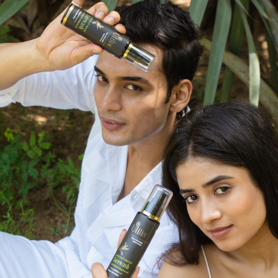Charcoal Face Wash for Oily Skin - Deep Cleansing, Tan Removal & Anti-Pollution - Green Tea & Menthol Infused - 100ml - Suitable for Men & Women - Perfect for Daily Skincare Routine & Post-Workout Refreshment