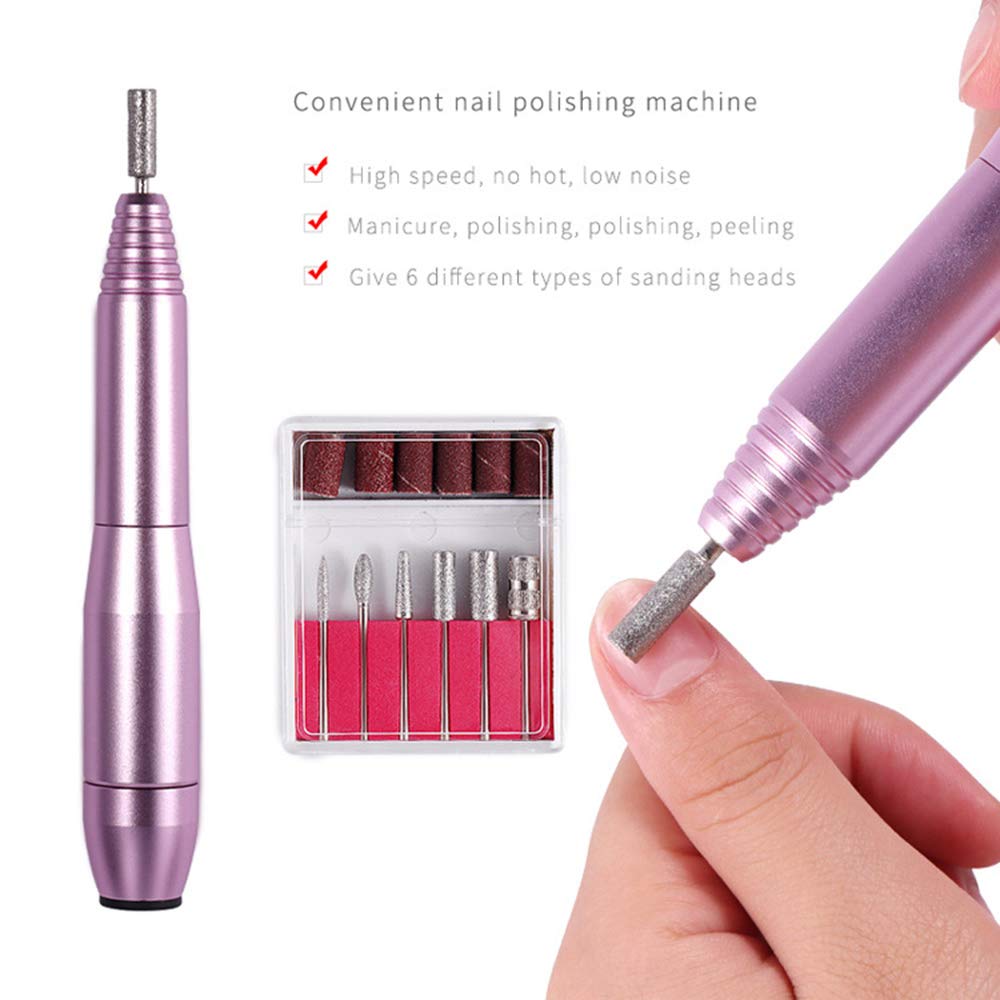 Professional Electric Nail Drill Kit - Portable Manicure & Pedicure Set with Nail File, Gel Polish Remover & Buffing Tools | Perfect for Home Salon, Nail Art DIY & Professional Nail Technicians