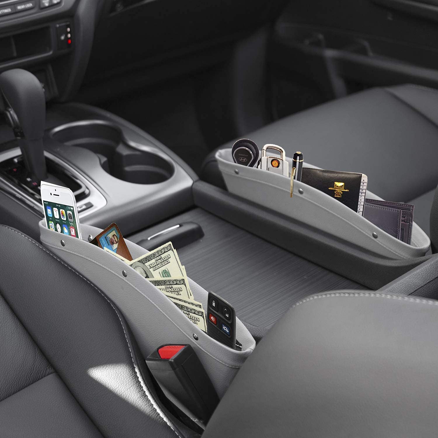 Lebogner Car Steering Wheel Desk & Car Seat Gap Filler Organizer - Portable Workstation for Laptops & Snacks - Perfect for Office, Commuting & Road Trips