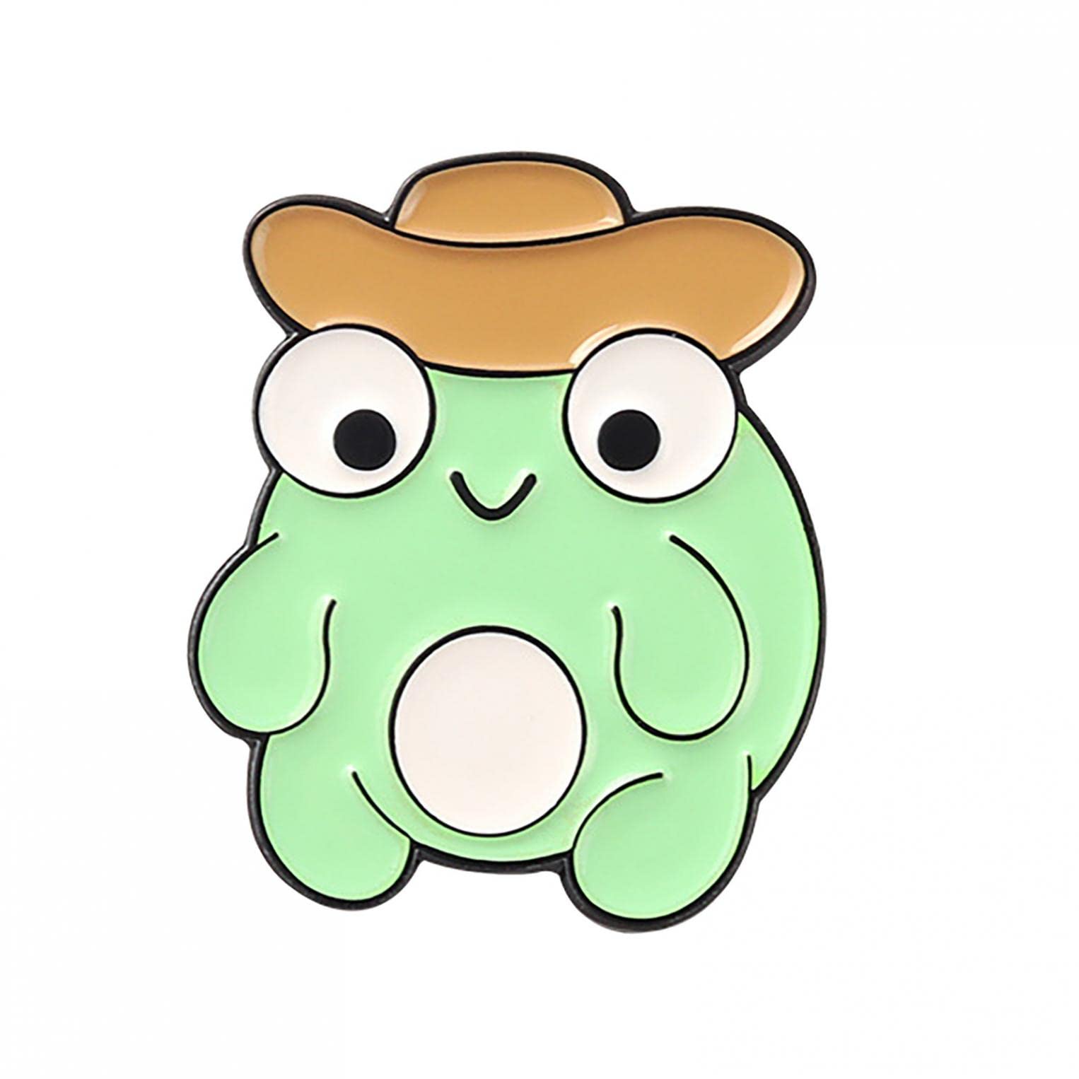 Funny Cartoon Frog Alloy Brooch - Cute Animal Lapel Pin for Jackets, Backpacks & Shirts | Aesthetic Accessories for Casual Wear, Gifts & Fashion Statements