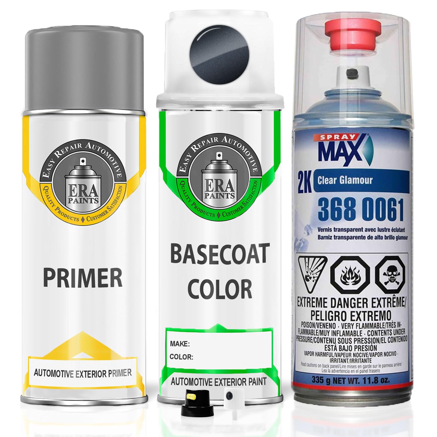ERA Paints EH4/F3T Graphite Gray Metallic Automotive Spray Paint Kit for SUBARU - Exact Color Match with 2K 3680061 Clearcoat | Perfect for Car Touch-Ups, DIY Auto Repairs & Vehicle Restoration Projects