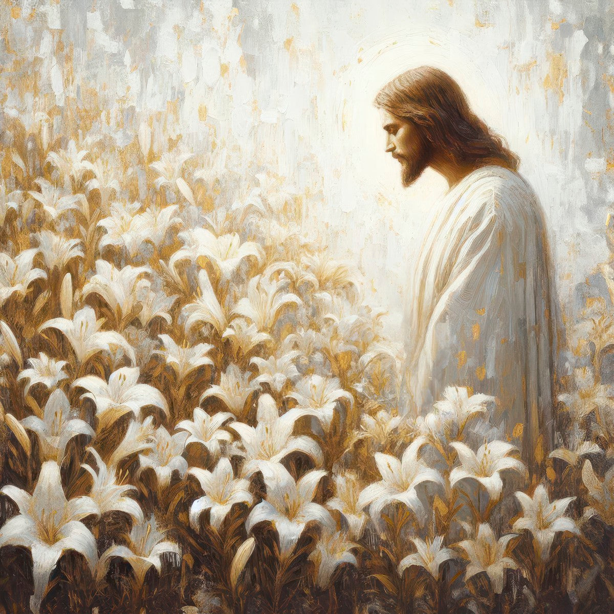 Consider The Lilies - Inspirational Christian Wall Art Decor for Home & Office | Perfect for Living Room, Bedroom, Church & Gift Giving