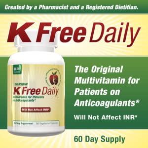 Multivitamin Without Vitamin K - 60 Capsules for Blood Thinner Users | 2 Month Supply for Daily Health