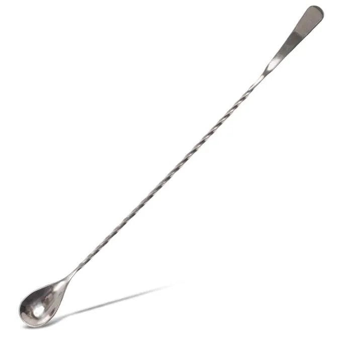 Barfly 13 3/16 Inch Stainless Steel Bar Spoon - Professional Cocktail Mixing Tool for Bartenders & Home Bars