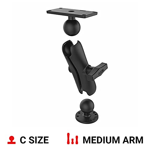 RAM MOUNTS Humminbird Helix 7 GPS Ball Mount - RAM-202-24-202U with Medium Arm for Marine & Fishing Navigation