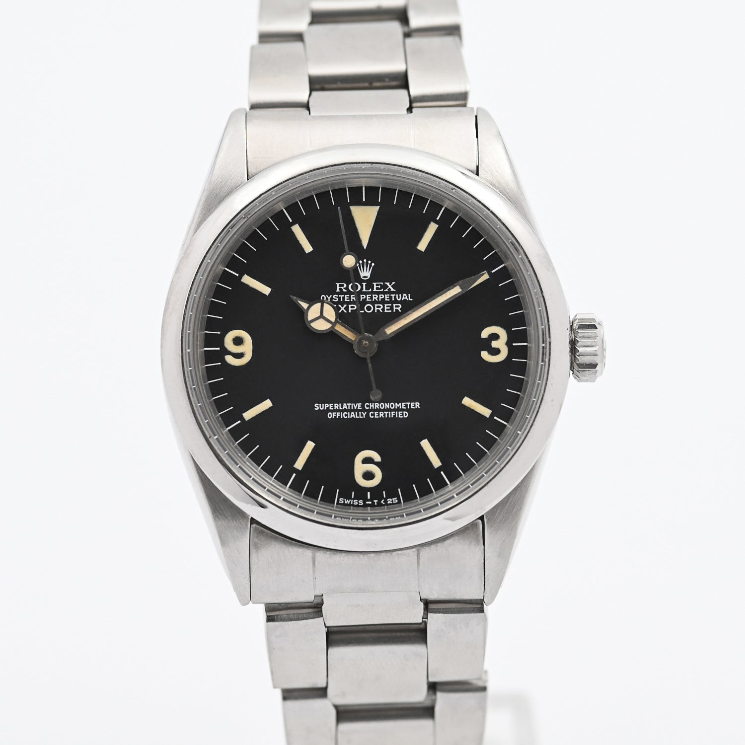 Vintage Rolex Explorer 36mm Men's Watch - 1972 Model | Swiss Automatic Movement | Stainless Steel Case & Bracelet | Classic Luxury Timepiece for Business, Travel & Outdoor Adventures