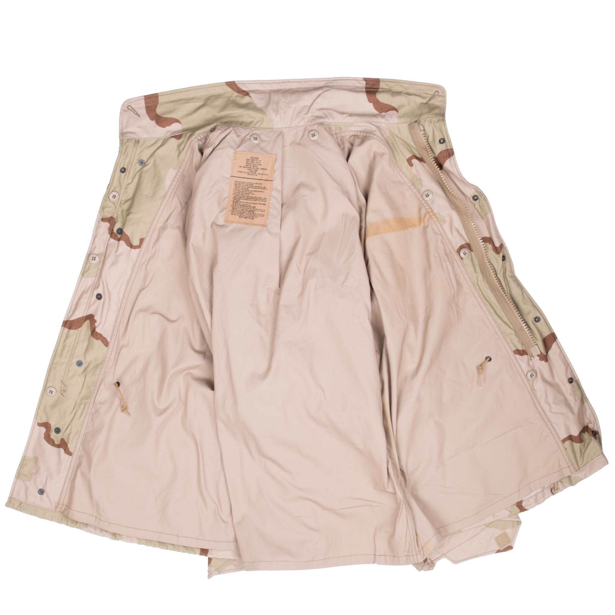 Vintage US Army M65 Field Jacket Desert Camo 1989 Large Regular Deadstock NOS - Military Style Outerwear for Outdoor Adventures & Casual Wear