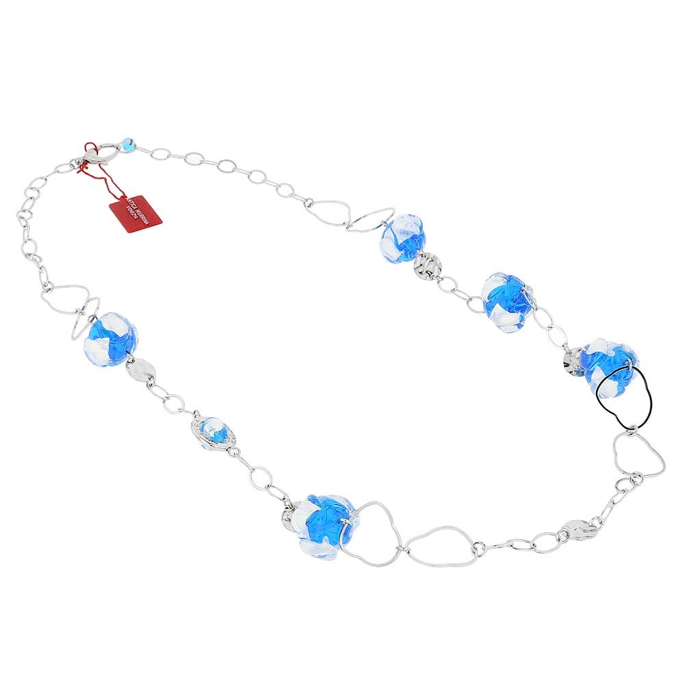 Venetian Murano Glass Eldorado Necklace - Handcrafted Italian Jewelry for Women, Elegant Beaded Pendant Necklace - Perfect for Weddings, Parties & Special Occasions