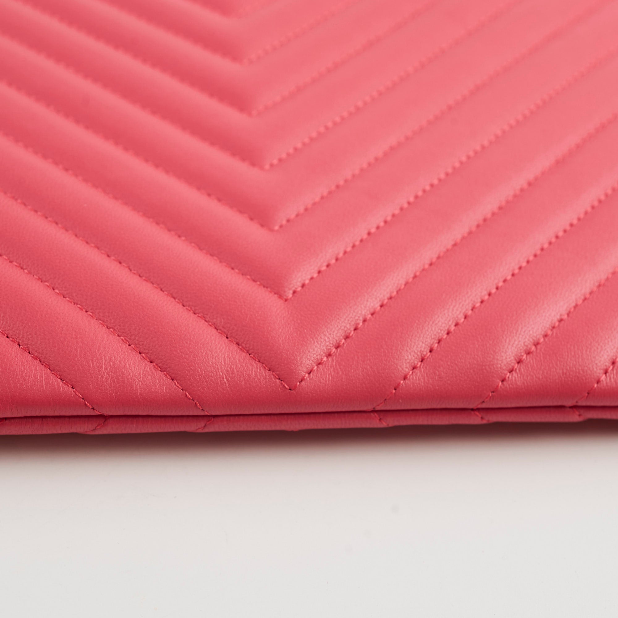 Chanel O Case Medium Chevron Pink Lambskin Bag - 24 Series Luxury Crossbody Bag for Women | Perfect for Date Night, Parties & Everyday Use