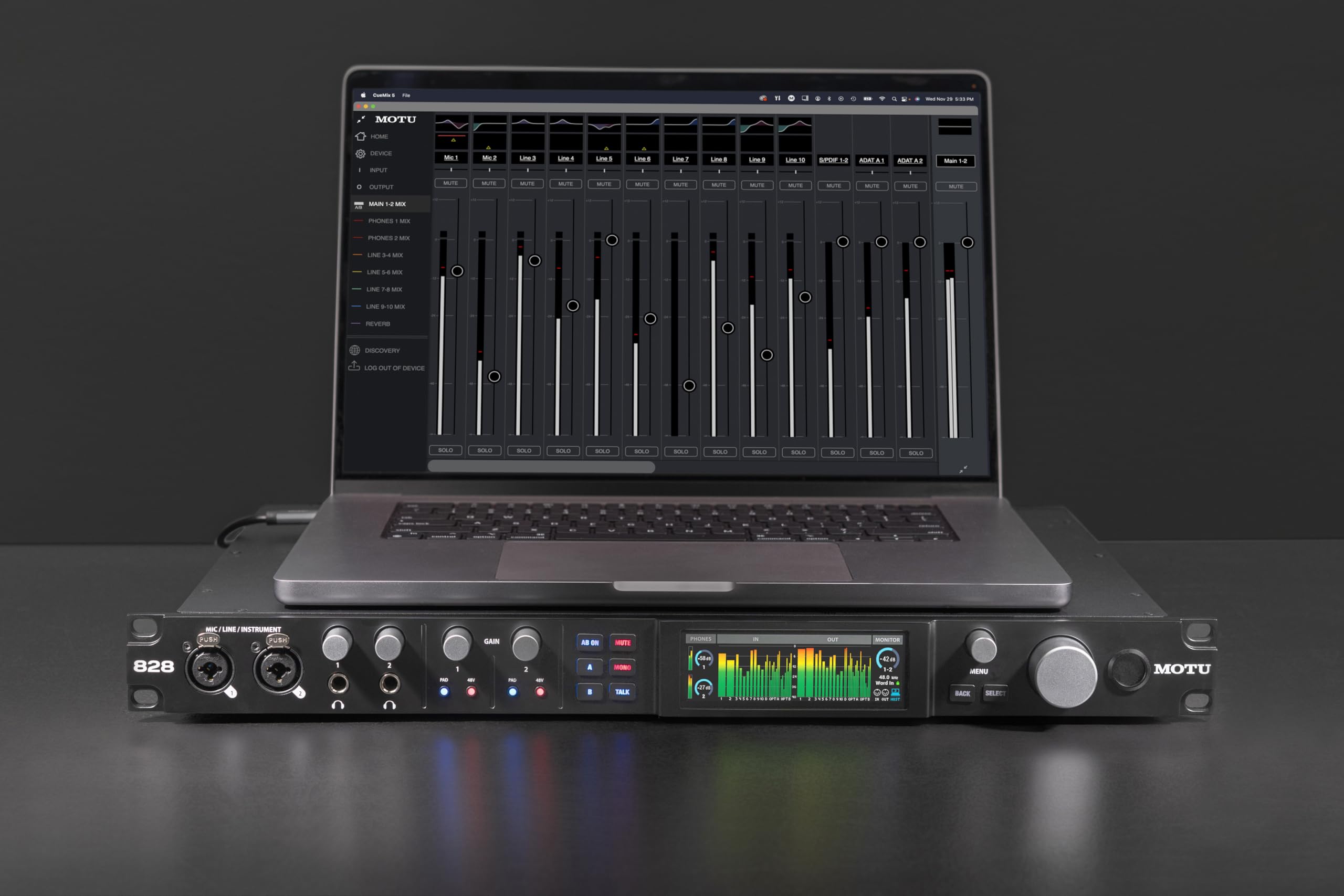 MOTU 828 28x32 USB3 Audio Interface for Mac, Windows, iOS | Studio Recording & Live Performance Mixing with Built-In Effects