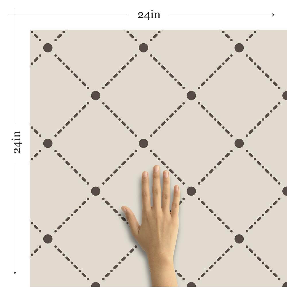 Beige Geometric Peel and Stick Removable Wallpaper - Self-Adhesive Wall Decor for Bedroom, Living Room & Office - Easy to Install & Remove - Pattern 4093