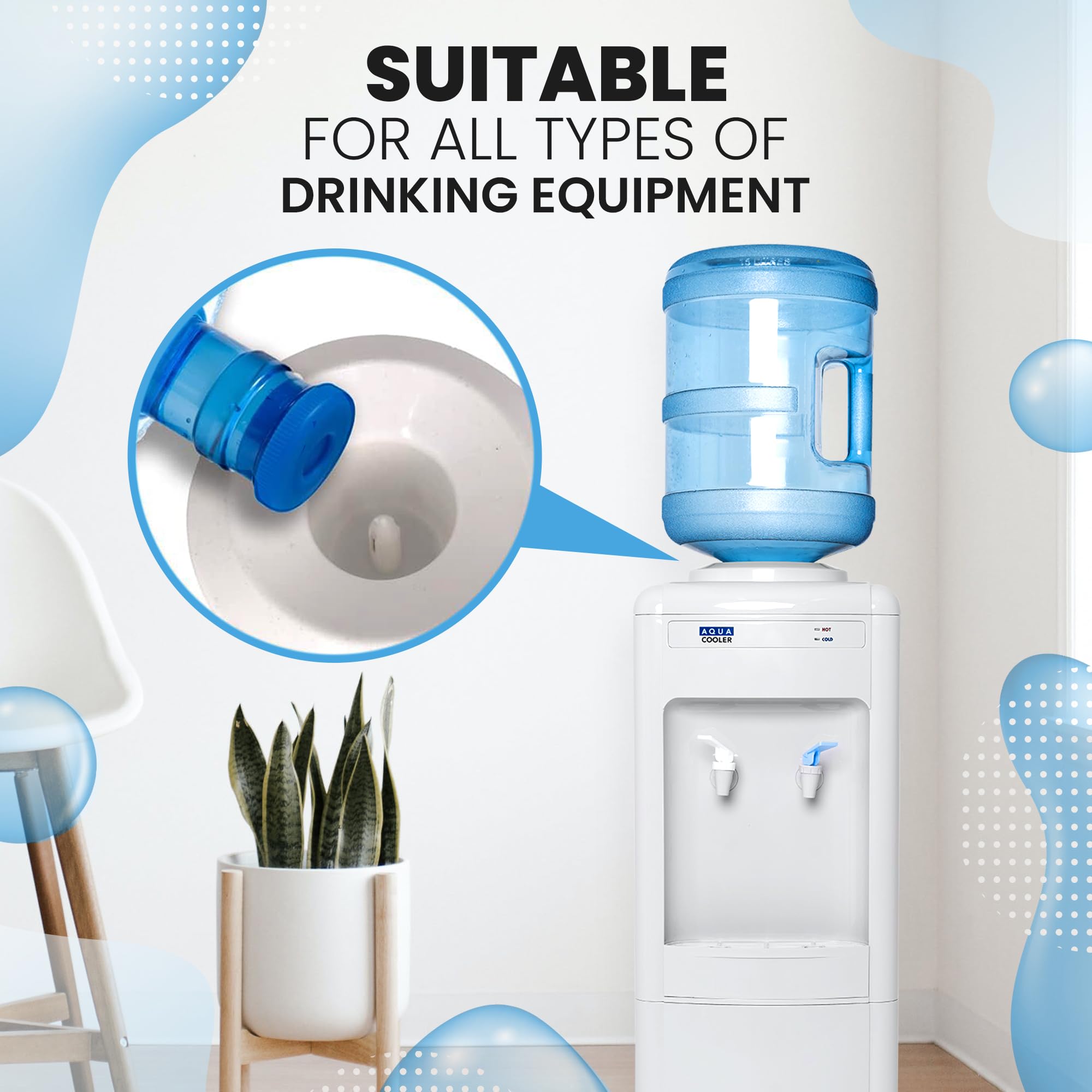 5 Gallon Silicone Water Jug Cap - Reusable Leak-Proof Lid for Plastic Bottles - Perfect for Camping, Home Storage & Emergency Prep