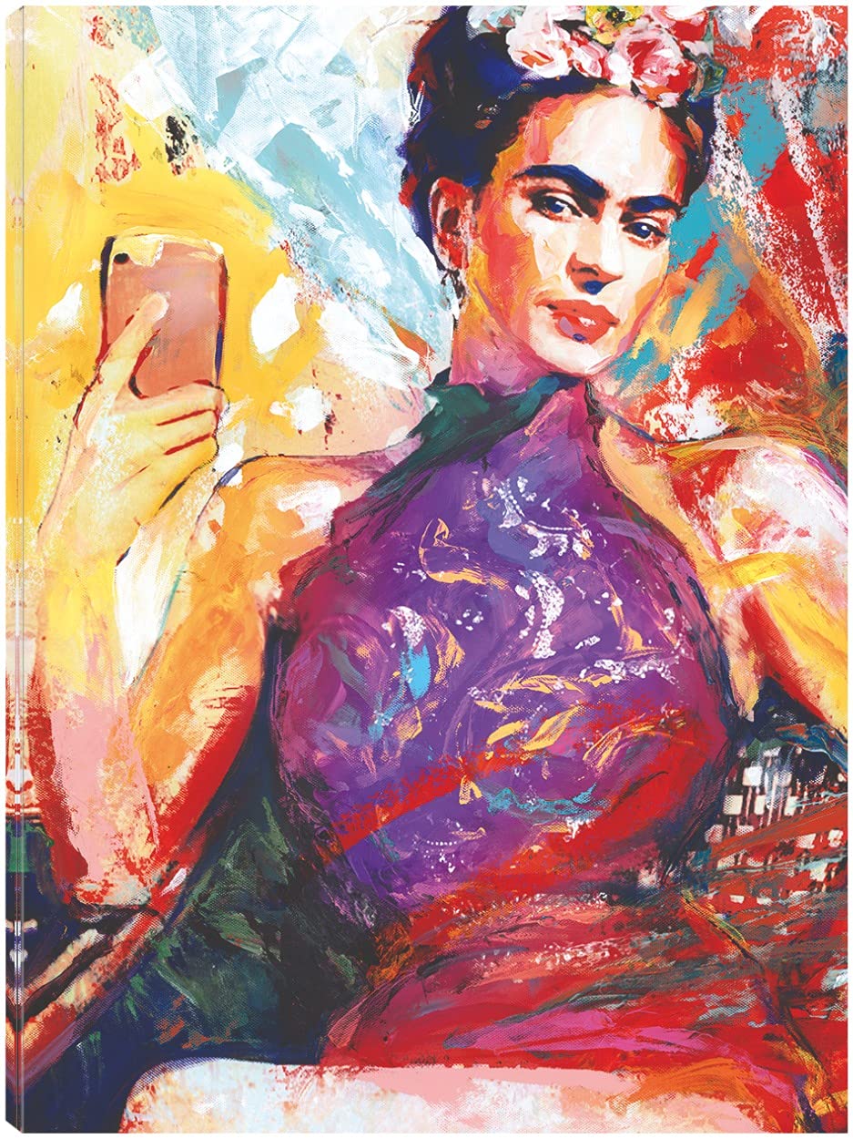 Frida Kahlo Self Portrait Canvas Wall Art - Premium Fine Art Print by Willowbrook - 24x32 Inches - Ready to Hang - Perfect for Living Room, Bedroom, Office Decor - Vintage Mexican Art for Home & Commercial Spaces