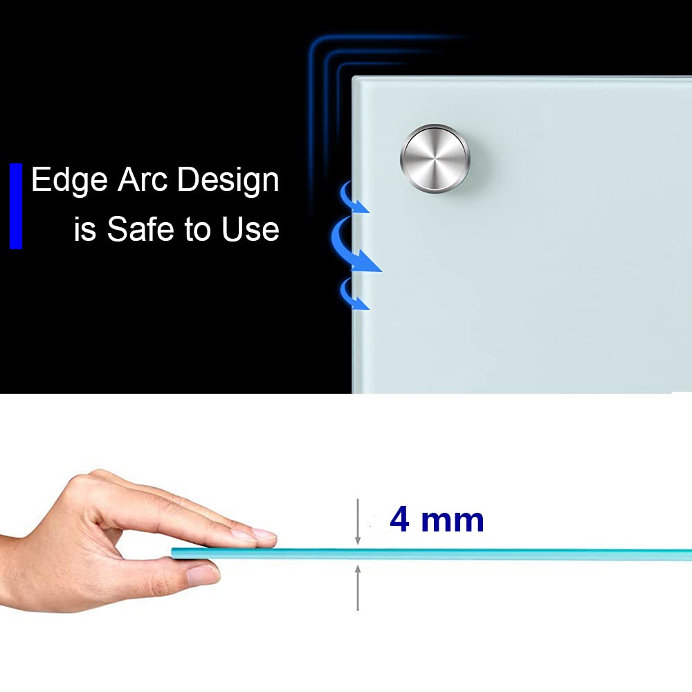 Frameless Tempered Glass Whiteboard 60